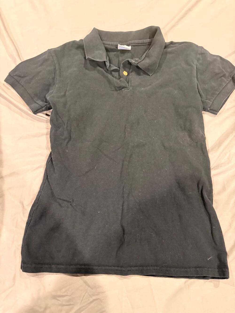 Gildan Ultra Cotton Polo Size S Black Short Sleeve